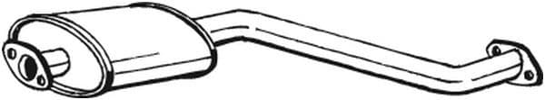 Middendemper uitlaatsysteem past: NISSAN PICK UP 2.4/2.5D 03.86-02.98