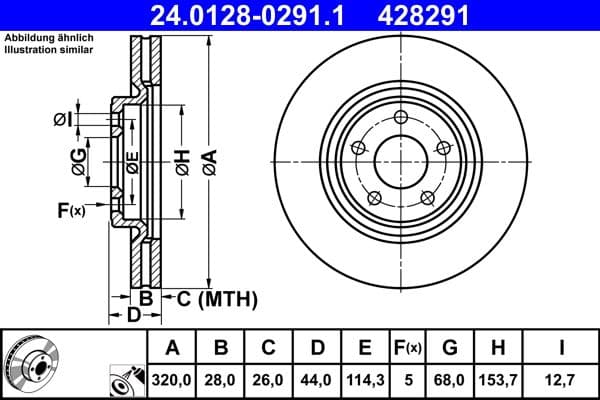 Brake disc Voor Links/Rechts past: NISSAN X-TRAIL, X-TRAIL III  RENAULT KOLEOS II 1.3-2.0D 04.14-