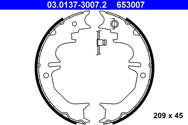 Brake Shoe Set, parking brake