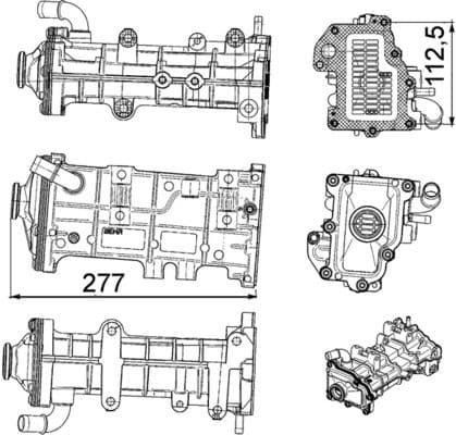 Uitlaatgassen radiator past: IVECO DAILY IV 3.0CNG/3.0D 05.06-08.11