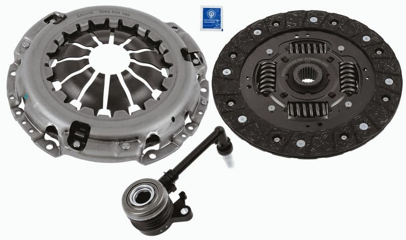 Koppelingskit met hydraulisch lager (220mm) past: RENAULT CLIO III, GRAND SCENIC III, LAGUNA III, MEGANE, MEGANE III, SCENIC II, SCENIC III 1.6/1.6ALK/1.6LPG 10.05-03.17