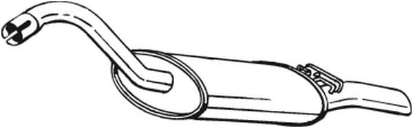 Uitlaatsysteem achterste geluiddemper past: AUDI 80 B3, COUPE B3 1.6/1.8/2.0 06.86-12.96