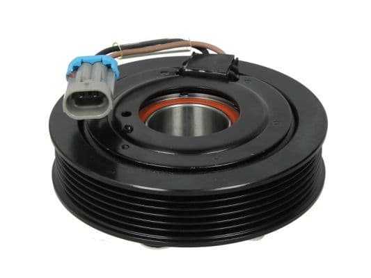 Airco compressor koppeling compleet (SANDEN PXV/SD7V16 6PK 124mm) past: CADILLAC BLS  FIAT CROMA  OPEL SIGNUM, VECTRA C, VECTRA C GTS  SAAB 9-3 1.9D-3.2 04.02-