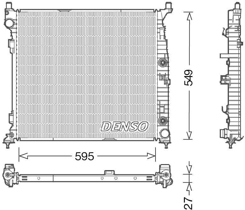 Motorradiator past: MERCEDES GL (X166), GLE (C292), GLE (W166), GLS (X166), M (W166) 2.2D-5.5 06.11-10.19