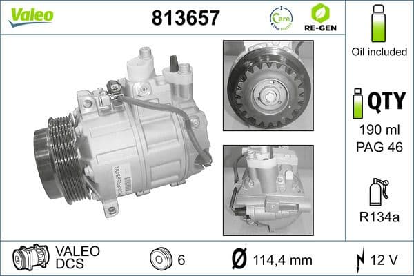 Airconditioning compressor (gereviseerd) past: MERCEDES C (C204), C (CL203), C T-MODEL (S203), C T-MODEL (S204), C (W203), C (W204), CLK (A209), CLK (C209), CLS (C218), CLS (C219) 2.0-6.0 02.98-