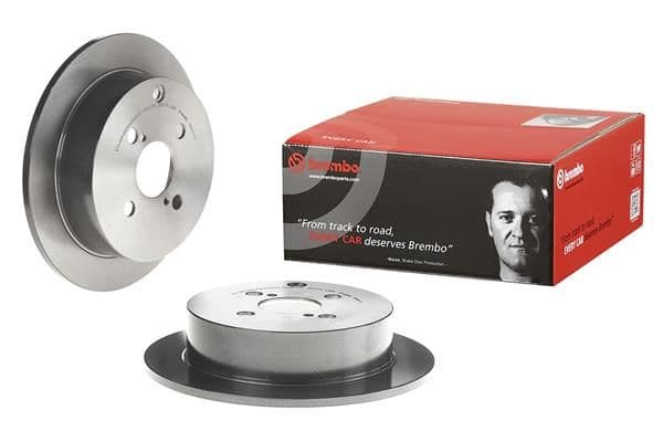 Brake disc Achter Links/Rechts past: TOYOTA COROLLA 1.4/1.6/1.8 10.01-03.08