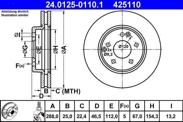 Brake disc Voor Links/Rechts past: MERCEDES C (CL203), C (W202), C (W203), C T-MODEL (S202), C T-MODEL (S203), CLC (CL203), CLK (A208), CLK (A209), CLK (C208), CLK (C209) 1.6-3.6 05.93-06.11