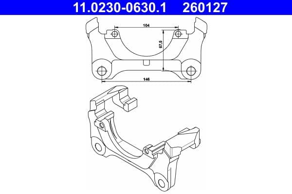 Remklauw juk Voor Links/Rechts past: AUDI A6 C5, ALLROAD C5 2.5D-4.2 03.99-08.05