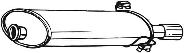 Uitlaatsysteem achterste geluiddemper past: PEUGEOT 306 1.4-1.9D 04.93-08.01