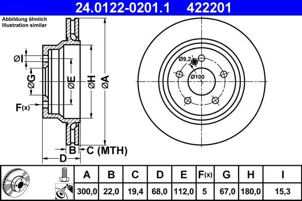 Brake disc Achter Links/Rechts past: MERCEDES CLS (C218), CLS (C219), CLS SHOOTING BRAKE (X218), E (VF211), E (W211), E (W212), E T-MODEL (S211), E T-MODEL (S212), GLK (X204) 1.8-5.5 03.02-12.17