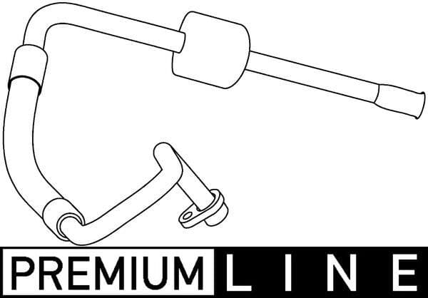 Airco slang/pijp (van verdamper tot aircocompressor) past: CITROEN C5 II  PEUGEOT 407 2.0D 05.04-