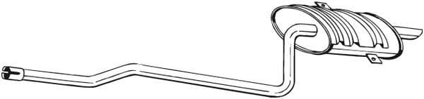 Uitlaatsysteem achterste geluiddemper past: TOYOTA COROLLA 1.4/1.6 10.99-01.02