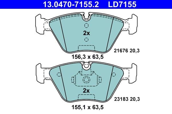 Keramische remblokken Voor , past: BMW 3 (E46), X3 (E83), Z4 (E85), Z4 (E86)  MG ZT, ZT- T 2.0-4.6 10.99-12.11