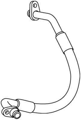 Airco slang/pijp (van aircocompressor tot condensator, hoge druk) past: CITROEN C5 II  PEUGEOT 407 1.6D 05.04-12.10