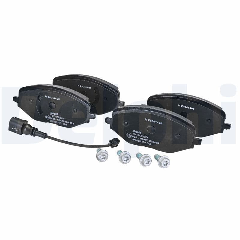 Remblokken set Voor (met een dempingskussen  met extra's), past: AUDI A3  CUPRA LEON, LEON SPORTSTOURER  FORD TOURNEO CONNECT V761  SEAT LEON, LEON SPORTSTOURER  SKODA OCTAVIA IV 1.0-2.0D 07.19-