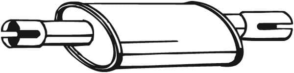 Middendemper uitlaatsysteem past: TOYOTA COROLLA 1.6 05.95-08.01