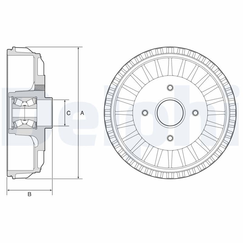 Brake drum Achter past: DACIA LOGAN, LOGAN EXPRESS, LOGAN II, LOGAN MCV, LOGAN MCV II  LADA LARGUS  RENAULT LOGAN EXPRESS, LOGAN I, LOGAN II 0.9-1.6LPG 02.07-