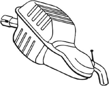 Uitlaatsysteem achterste geluiddemper past: VOLVO S80 I 2.4 01.99-07.06