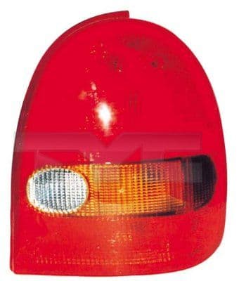 Achterlicht Rechts (kleur indicator oranje, kleur van het glas red) past: OPEL CORSA B Hatchback 03.93-07.97