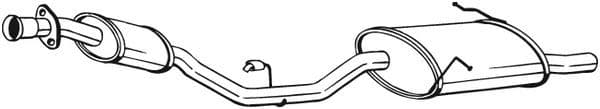 Uitlaatsysteem achterste geluiddemper past: BMW 3 (E36) 1.8/1.9 09.94-08.00
