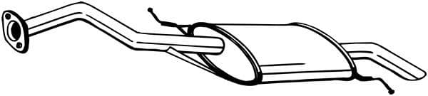 Uitlaatsysteem achterste geluiddemper past: MAZDA DEMIO 1.3 08.98-07.03