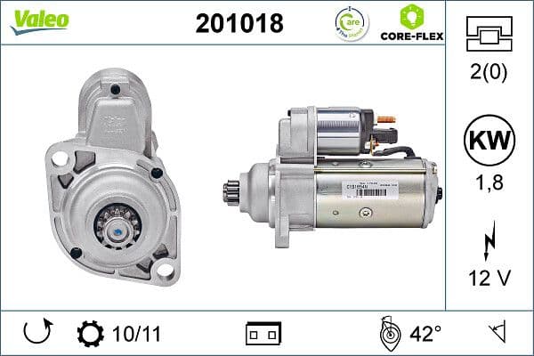 Starter (12V, 1,8kW, gereviseerd) past: AUDI A2, A3  FORD GALAXY I  SEAT ALHAMBRA, AROSA, CORDOBA, CORDOBA VARIO, IBIZA II, IBIZA III, INCA, LEON, TOLEDO I, TOLEDO II 1.4D-2.3 08.88-12.10