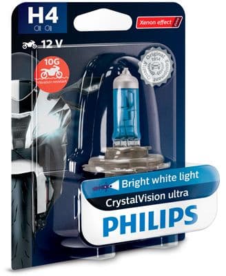 Gloeilamp (blisterverpakking 1pcs) H4 12V 60/55W P43T-38 CrystalVision Moto