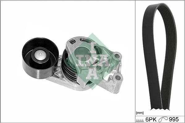 Multi-V-riemset met spanner past: AUDI A2  SEAT CORDOBA, IBIZA III  SKODA FABIA I, FABIA I PRAKTIK, FABIA II, ROOMSTER, ROOMSTER PRAKTIK  VW FOX, LUPO I, POLO IV 1.2D/1.4D 07.99-03.10