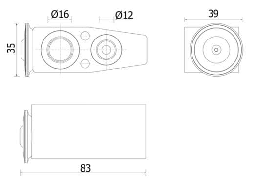 Airconditioning ventiel (type koelvloeistof: R134a) past: MERCEDES S (A217), S (C217), S (W222, V222, X222) M157.985-OM656.929 05.13-07.20