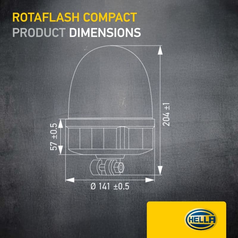 Roterend baken  RotaFlash (wit, 12/24V, LED, LED, 11W, stijf, buisvormige kap, aantal programma's: 2)
