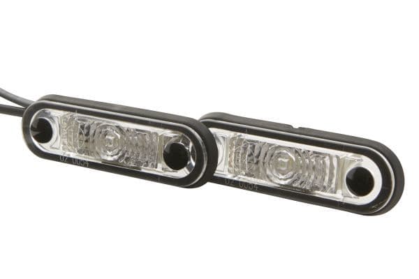 Markeringslichten Links/Rechts, wit, LED, hoogte 25,9mm  breedte 79mm, voor reksysteem, lengte kabel 500mm, 12/24V