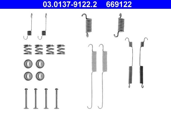 Accessory Kit, brake shoes