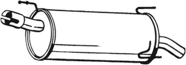 Uitlaatsysteem achterste geluiddemper past: OPEL MERIVA A 1.8 05.03-05.10