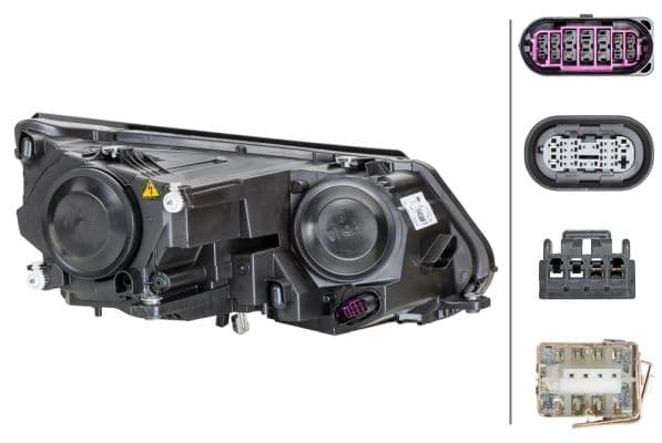 Koplamp Links (D3S/H7/PSY24W, elektrisch, met motor) past: VW TIGUAN I 05.11-07.18