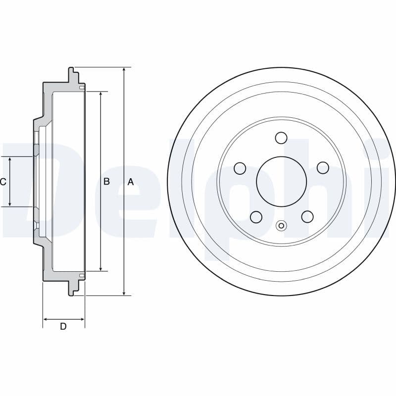 Brake drum Achter past: VW BEETLE, JETTA IV 1.2-2.5 04.10-04.18