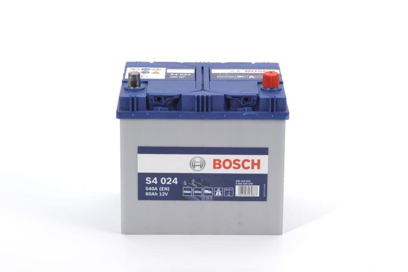 Batterij BOSCH 12V 60Ah/540A S4 (R+ standaard terminal) 232x173x225 B13 - montageflens 10,5 mm (beginnen)