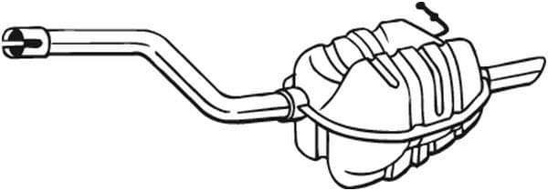 Uitlaatsysteem achterste geluiddemper past: SKODA OCTAVIA II 1.6 02.04-10.08