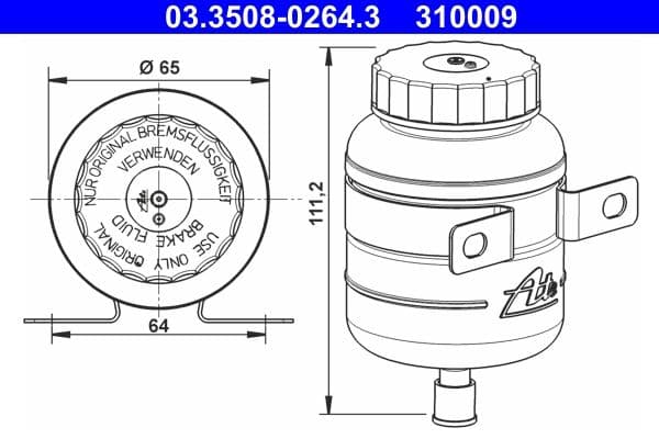 Expansion Tank, brake fluid