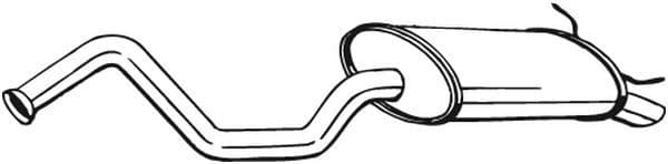 Uitlaatsysteem achterste geluiddemper past: RENAULT LAGUNA I 1.6-2.2D 11.93-03.01