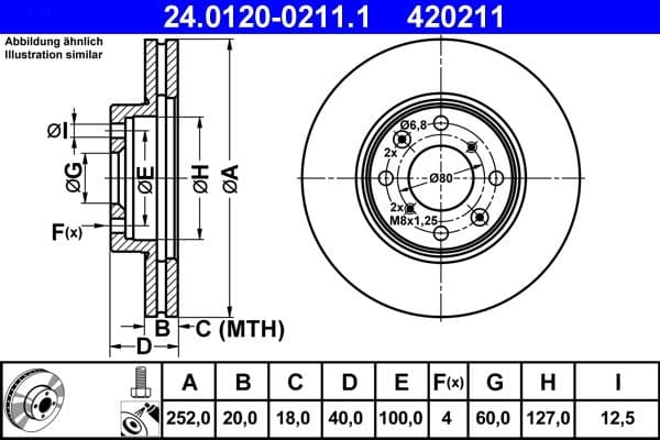 Brake disc Voor Links/Rechts past: OPEL AGILA B  SUZUKI SPLASH, SWIFT III 1.0-1.6 02.05-