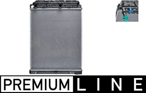 Motorradiator ((en) without frame, met een oliekoeler) past: MERCEDES ATEGO, ATEGO 2, AXOR, AXOR 2, CITO (O 520), MK OM401.979-OM926.990 12.87-