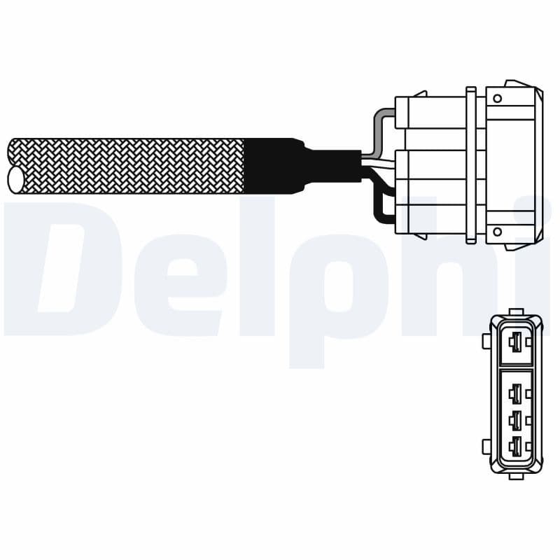 Lambda sonde (aantal draden 4, 540mm) past: SKODA FELICIA CUBE, FELICIA I, FELICIA II  VW CADDY II 1.3/1.6 10.94-04.02