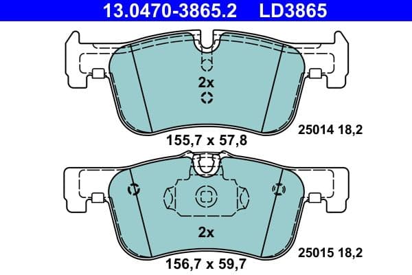 Keramische remblokken Voor , past: BMW 1 (F20), 1 (F21), 2 (F22, F87), 2 (F23) 1.5-2.0D 07.11-06.21