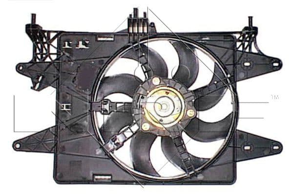 Radiatorventilator (met huisvesting) past: FIAT DOBLO 1.4/1.6/1.6CNG 10.01-