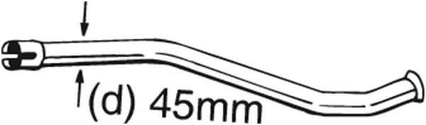 Uitlaatpijp midden past: CITROEN AX 1.0/1.1/1.4 07.86-12.98