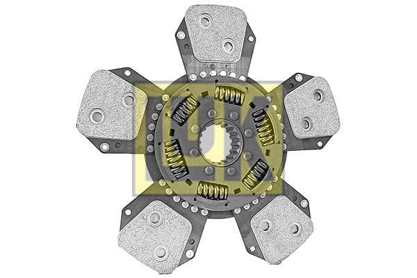 Koppelingsplaat/plaat keramiek (330mm  aantal peddels: 5) past: CASE IH 120 2WD, 120 4WD, 130 2WD, 130 4WD, 140 2WD, 140 4WD  FIATAGRI F 100 DT WINNER, F 110 DT WINNER, F 115 DT WINNER
