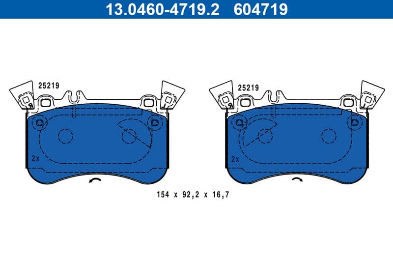 Remblokken set Voor , past: MERCEDES A (W176), CLA (C117), CLA SHOOTING BRAKE (X117), GLA (X156) 2.0 06.13-06.19