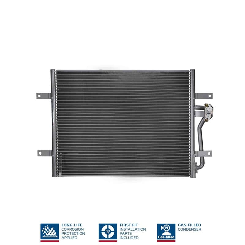 A/C condensator ((EN) additional fitting elements) 568x441x16 past: MAN TGE 07.18-