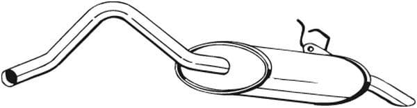 Uitlaatsysteem achterste geluiddemper past: NISSAN KUBISTAR  RENAULT KANGOO, KANGOO EXPRESS 1.2/1.2LPG 08.97-