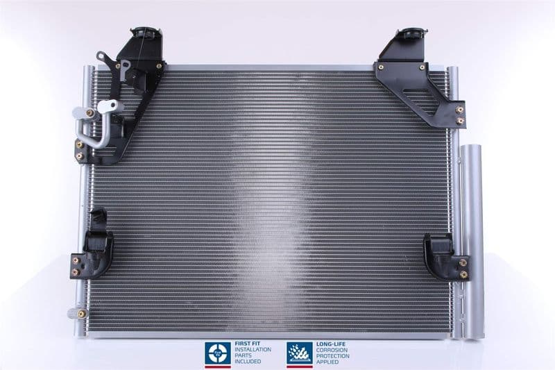 A/C condensator (met droger, (EN) additional fitting elements) past: TOYOTA HILUX VII 2.5D/3.0D 11.04-09.15